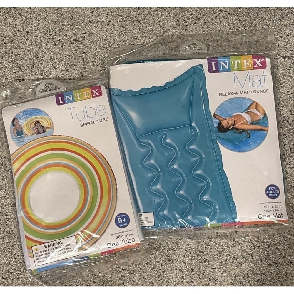 Intex Pool Floats, Lot Of 2, Unopened-New. Lounger And Tube